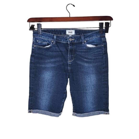 Paige Ariana women's dark wash cotton 5 - pocket summer jeans shorts Size 31